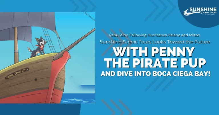 Sunshine Scenic Tours Looks Toward the Future with Penny the Pirate Pup and Dive Into Boca Ciega Bay!