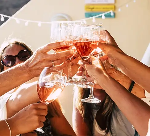 Friends Doing A Toast On A Boat